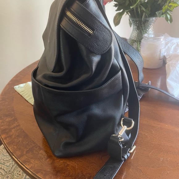 Mina Baie Full Kinney Backpack-Black Full Grain Leather (not Vegan) - Picture 2 of 9